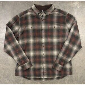 KÜHL Law Flannel LS Plaid Button Up Shirt Cotton Tencel Mens XL